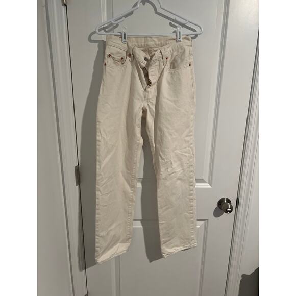 Levi’s 501® Premium Original Fit Selvedge Men’s Jeans – W25 L30 White - Picture 1 of 6